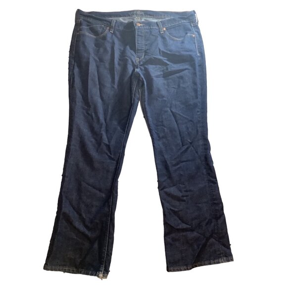 Old Navy The Flirt Womens Denim Jeans Mid Rise Stretch Blue Sz 18 Short Bootcut - Picture 1 of 13